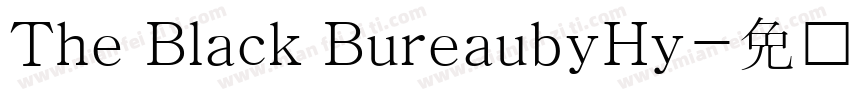 The Black BureaubyHy字体转换